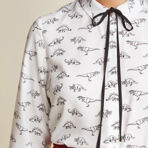 Modcloth Dino What You Need Blouse